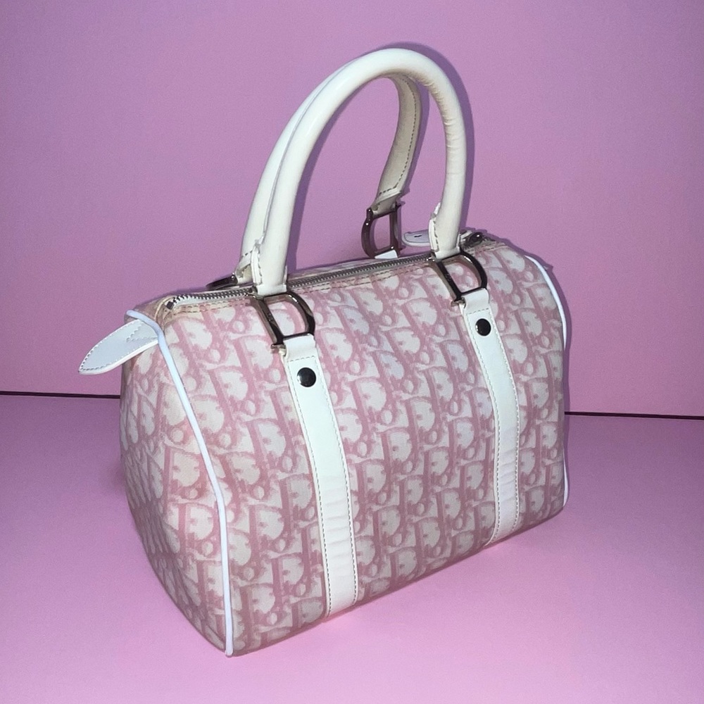 AUTHENTIC 💗Dior💗 Pink Monogram Trotter Boston Bag